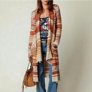 Free People Yesterday's Smile Aztec Cardigan Sweater